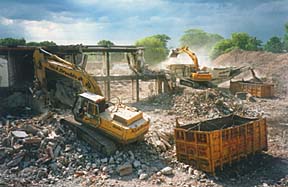 Demolition of the 1960s extension to the Chester Royal Infirmary
