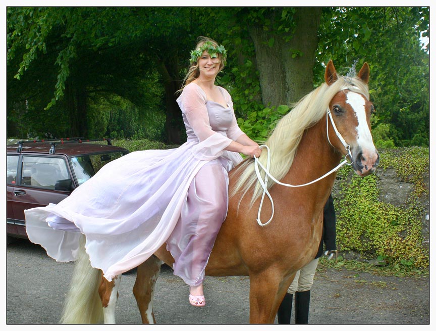 bride arrives on horseback 2